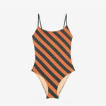 ISSIMO x Lido One piece green and orange striped