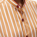 ISSIMO X Schostal Unisex Stripes Nightshirt - Tabac