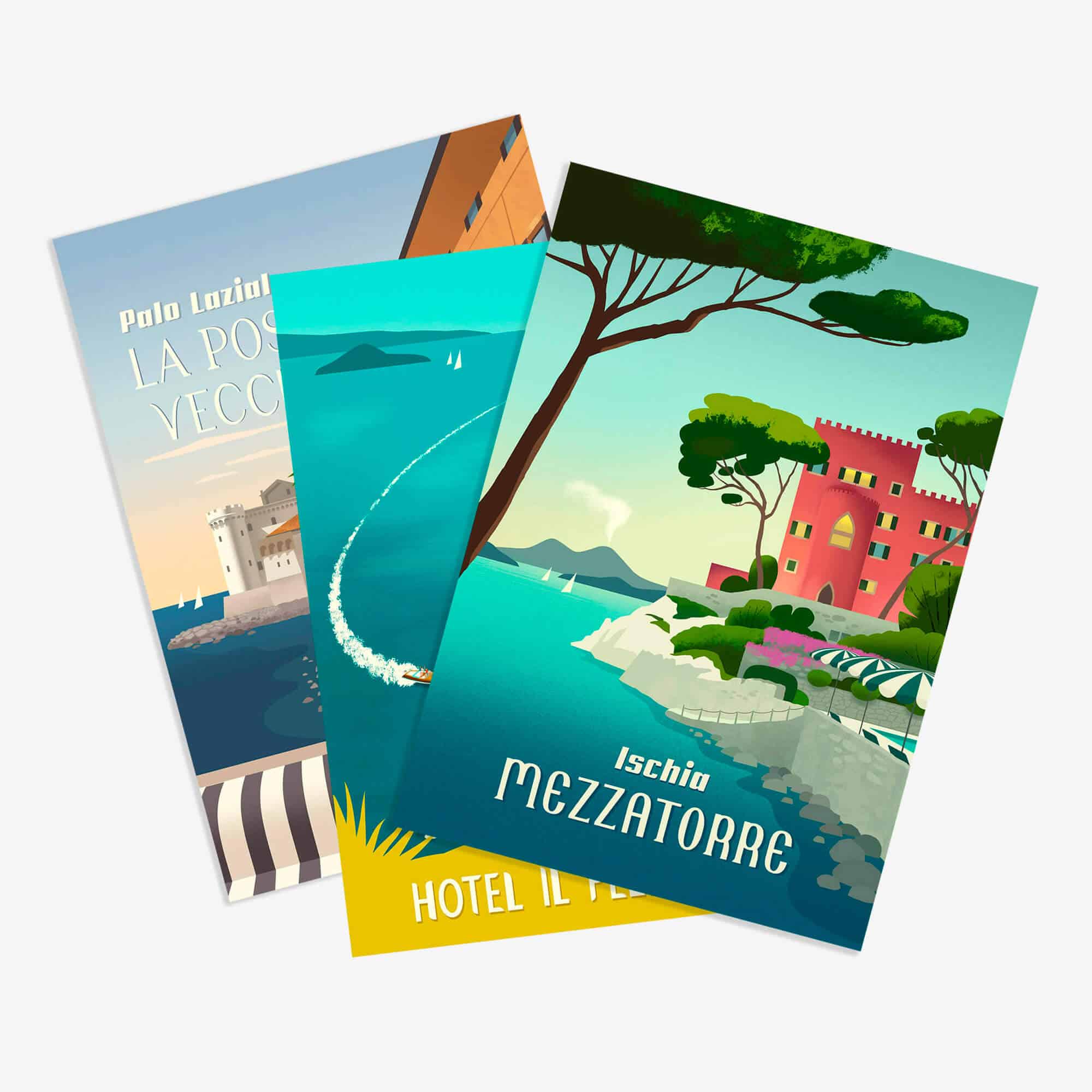 ISSIMO Pellicano Hotels Posters Set of 3