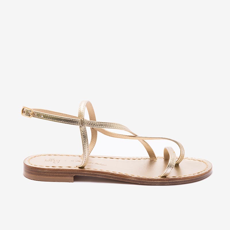 ISSIMO x Mario D'Ischia Mario Gold Sandals