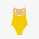 ISSIMO x Lido Cinquantasei Two Piece Swimsuit Yellow and White