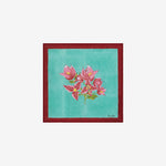 ISSIMO X Lisa Corti Bougainvillea White Veronese Stripes Napkin