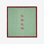 ISSIMO X Lisa Corti Bougainvillea White Veronese Stripes Quilt