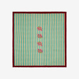 ISSIMO X Lisa Corti Bougainvillea White Veronese Stripes Quilt