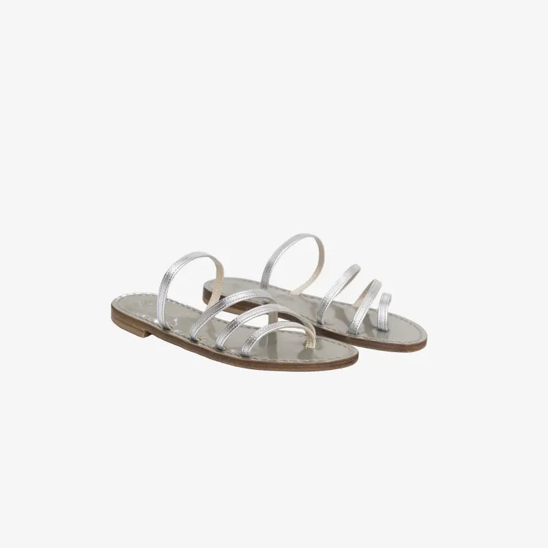 ISSIMO X Mario d'Ischia Silver Sandals