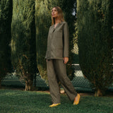 ISSIMO X Schostal Unisex Pyjama - Olive green & Bordeaux
