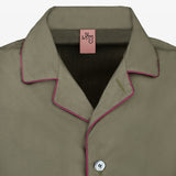 ISSIMO X Schostal Unisex Pyjama - Olive green & Bordeaux
