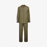 ISSIMO X Schostal Unisex Pyjama - Olive green & Bordeaux