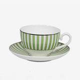 ISSIMO X Villeroy & Boch Striped Tea Cup and Saucer, Set of 2
