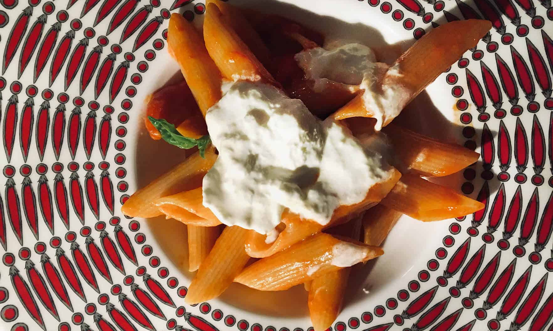 Mezzatorre's Pennoni con Pomodori e Burrata