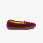 ISSIMO X Allagiulia Artisanal Burgundy Velvet Embroidery Loafers