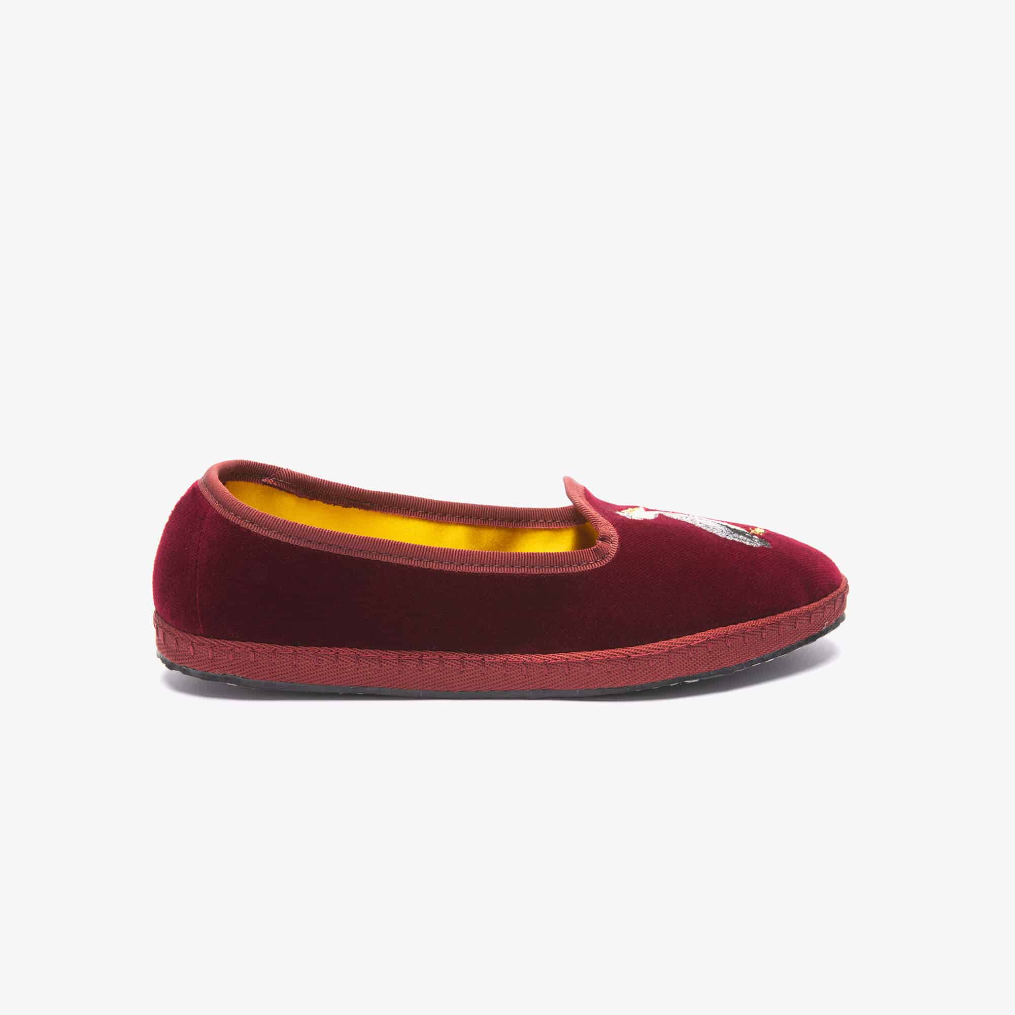 ISSIMO X Allagiulia Artisanal Burgundy Velvet Embroidery Loafers