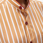 ISSIMO X Schostal Unisex Stripes Nightshirt - Tabac