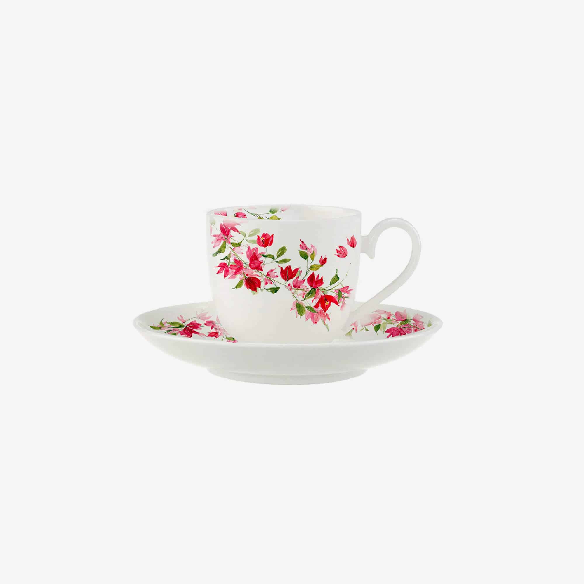 ISSIMO X Villeroy & Boch Bougainvillea Espresso Cup and Saucer, Set of 2