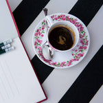 ISSIMO X Villeroy & Boch Bougainvillea Espresso Cup and Saucer, Set of 2