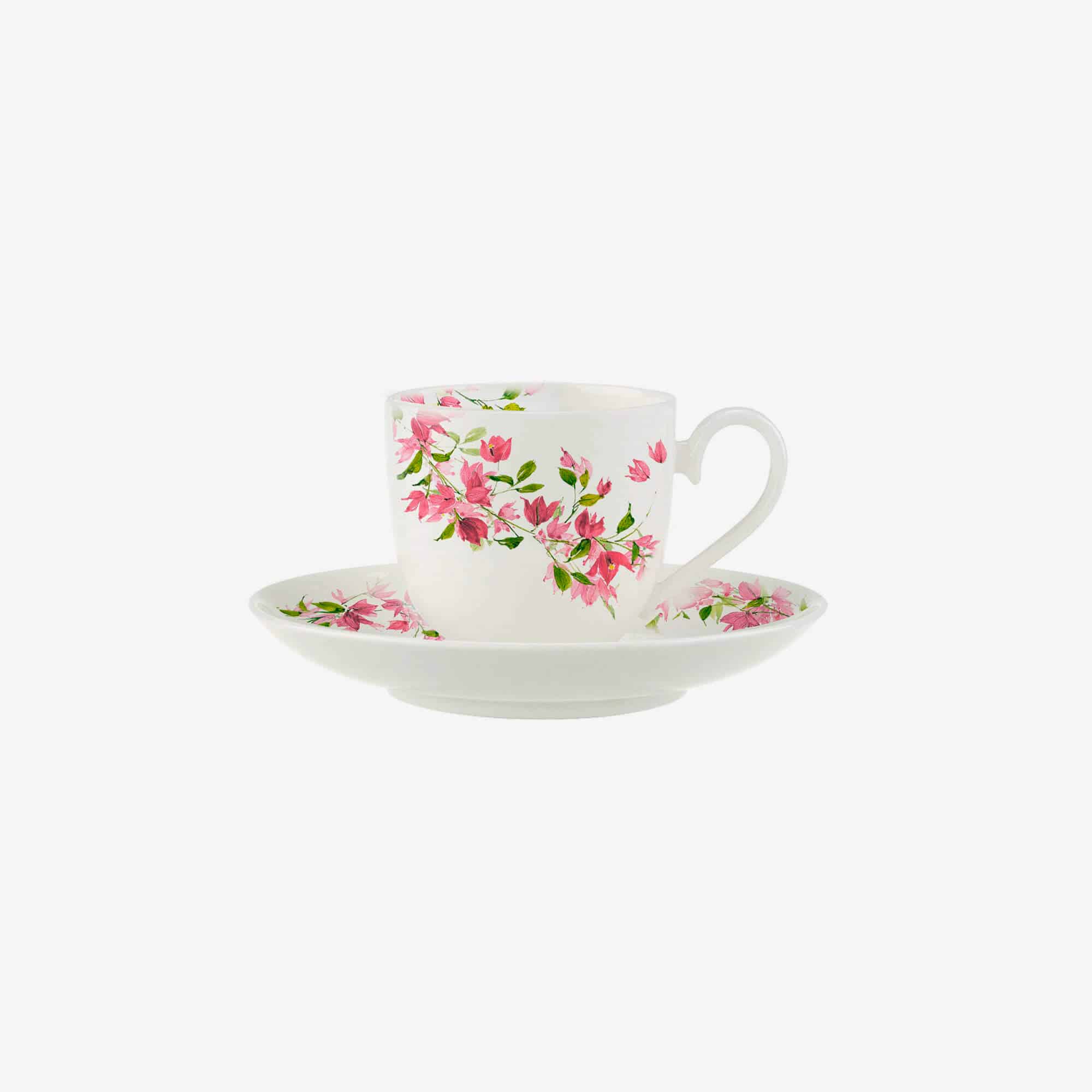 ISSIMO X Villeroy & Boch Bougainvillea Espresso Cup and Saucer, Set of 2