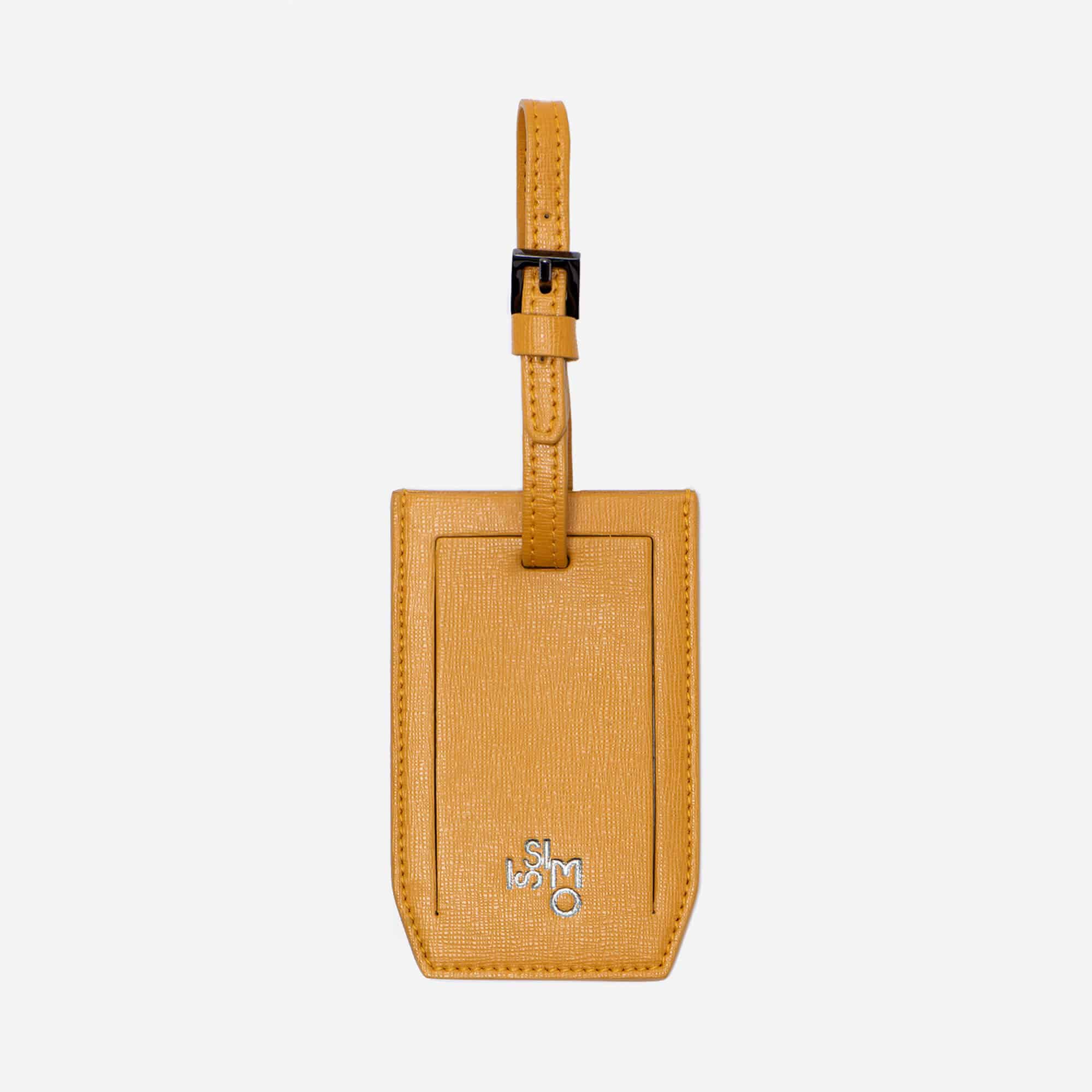 ISSIMO X Pineider Mustard Logo Luggage Tag