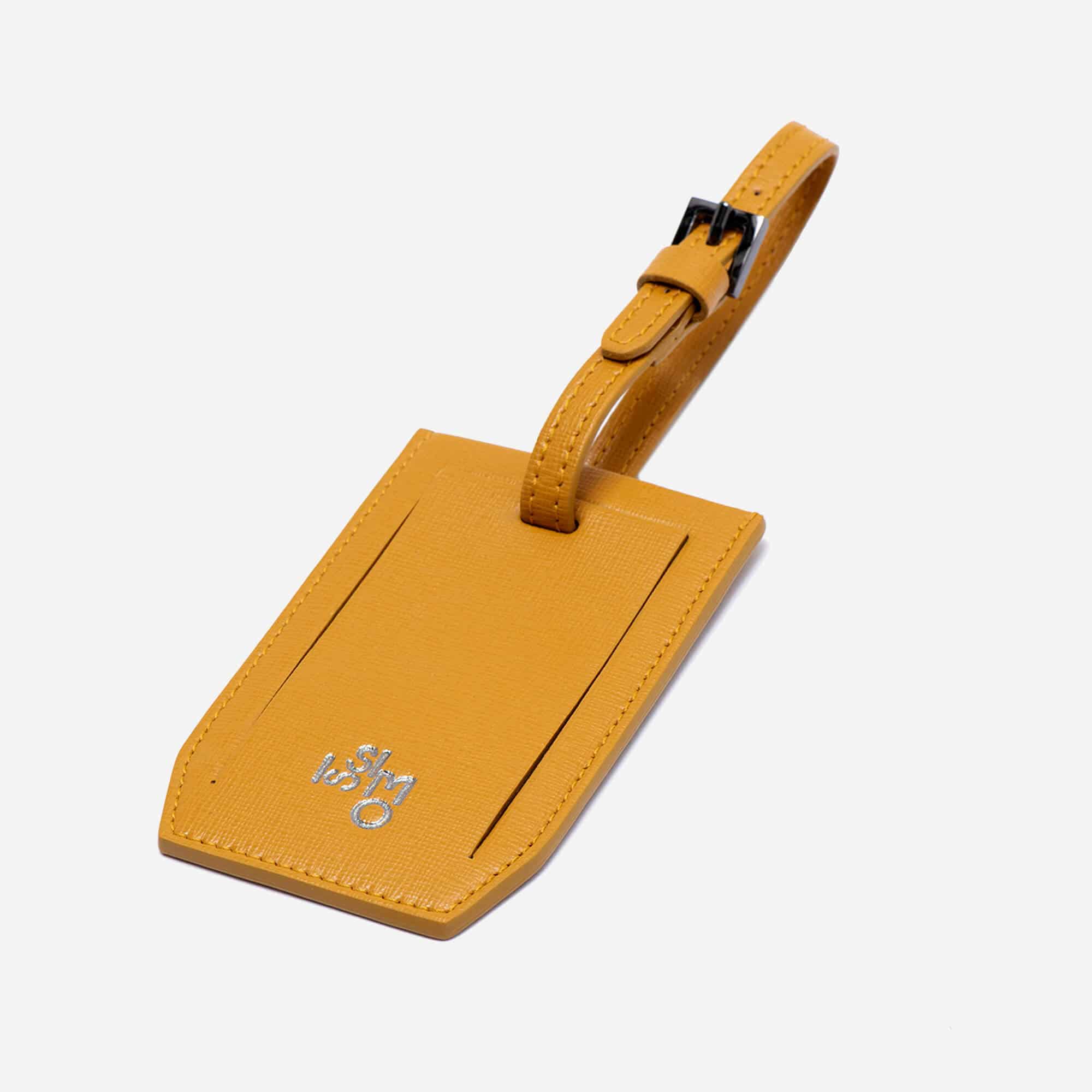 ISSIMO X Pineider Mustard Logo Luggage Tag