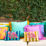 ISSIMO X Lisa Corti Bougainvillea Stripes Baby Pillow