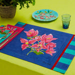 ISSIMO X Lisa Corti Bougainvillea Cotton Stripes Placemat