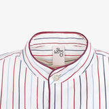 ISSIMO X Schostal Unisex Nightshirt - White & Multicoloured Stripes