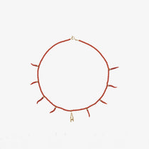 ISSIMO Coral and Gold Necklace