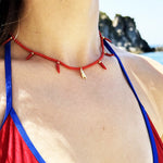 ISSIMO Coral and Gold Necklace