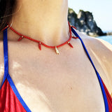 ISSIMO Coral and Gold Necklace