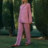 ISSIMO X Schostal Unisex Pyjama - Bordeaux & Olive Green