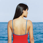ISSIMO x Lido Trentasei One Piece Swimsuit Red & Navy Blue