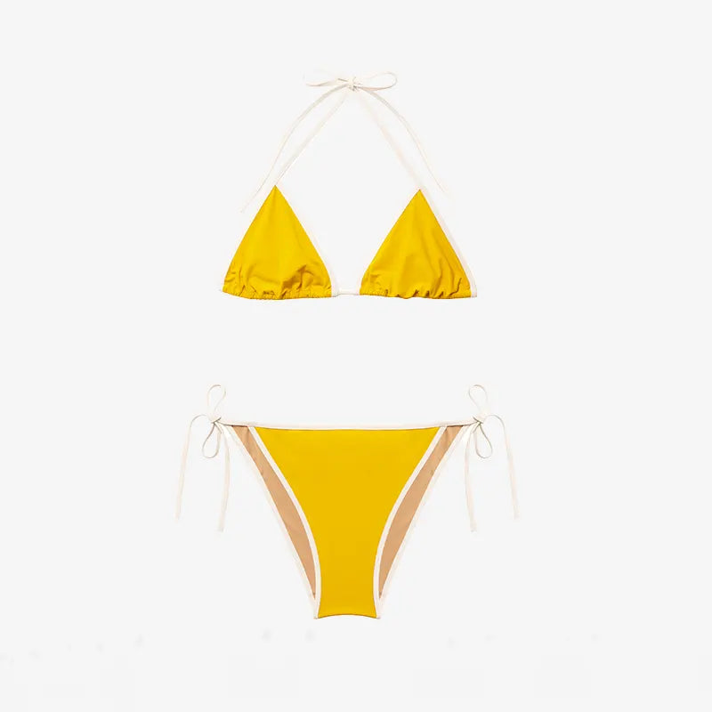 ISSIMO x Lido Venti Two Piece Swimsuit Yellow and White
