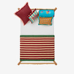 ISSIMO X Lisa Corti Bougainvillea White Veronese Stripes Junior Quilt