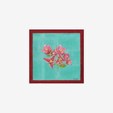 ISSIMO X Lisa Corti Bougainvillea White Veronese Stripes Napkin