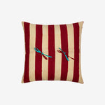 ISSIMO X Lisa Corti Bougainvillea White Veronese Stripes Pillow