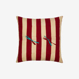 ISSIMO X Lisa Corti Bougainvillea White Veronese Stripes Pillow