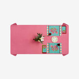 ISSIMO X Lisa Corti Bougainvillea White Veronese Stripes Placemat