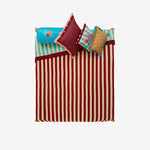ISSIMO X Lisa Corti Bougainvillea White Veronese Stripes Quilt