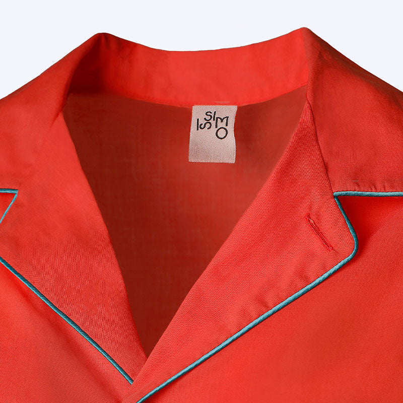 ISSIMO X Schostal Unisex Pyjama - Orange & Turquoise
