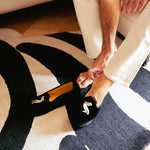 ISSIMO X Allagiulia Artisanal Black Velvet Loafers with Embroidery