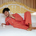 ISSIMO X Schostal Unisex Pyjama - Orange & Turquoise