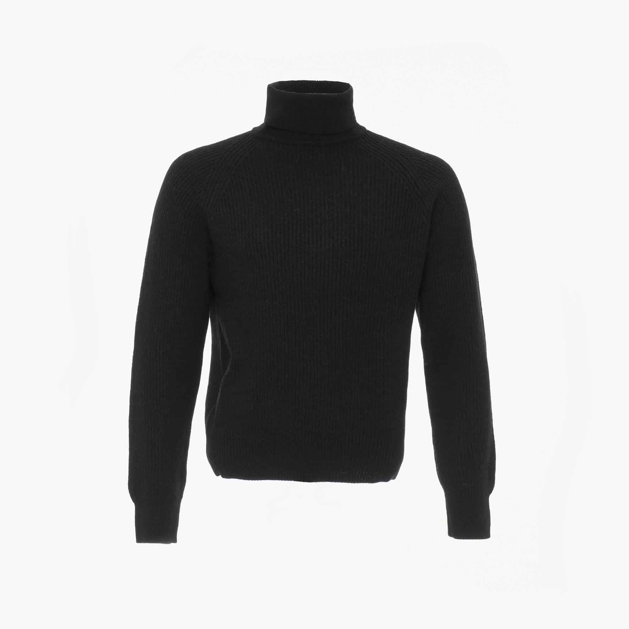Unisex Black Turtle Neck Sweater | Issimo