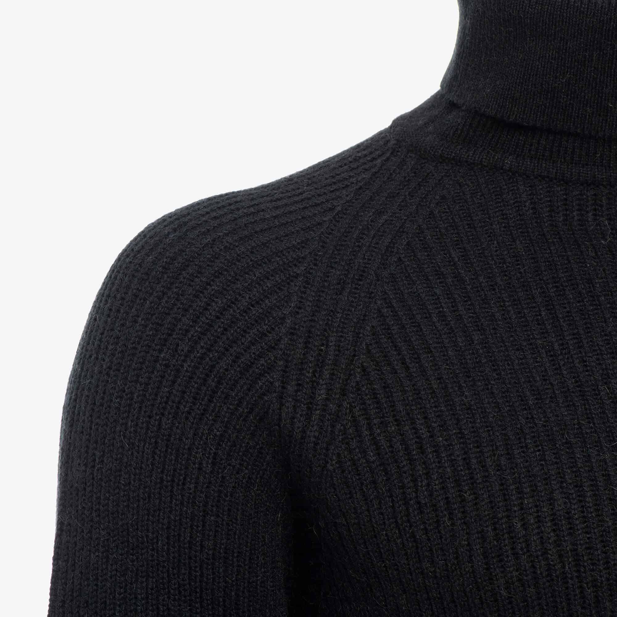 Unisex Black Turtle Neck Sweater - Issimo