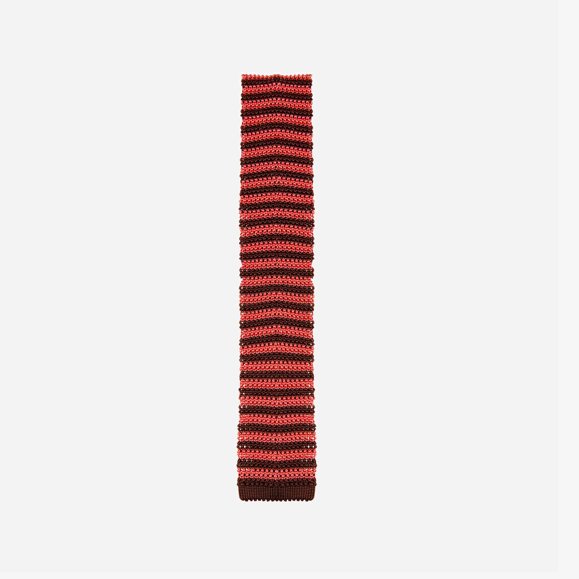 ISSIMO X Schostal Bicolour Striped Knitted Silk Tie - Issimo