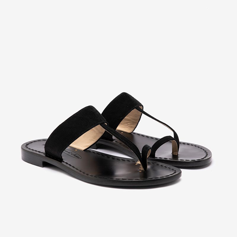 ISSIMO x Mario D'Ischia Unisex Ugo Black Sandals - Issimo