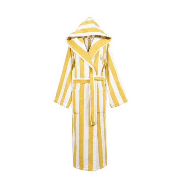 Issimo x Rivolta Carmignani yellow embroidered bathrobe, apparel CHICISSIMO