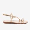 Issimo x Mario D'Ischia gold sandals, lateral CHICISSIMO
