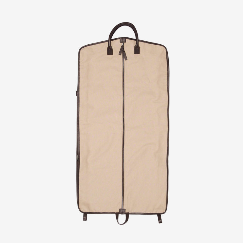 WHITE WING CANVAS AND LEATHER GARMENT BAG BROWN