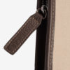 ISSIMO Friends Battistoni Leather Inserts Tie-Case CANVAS TIE-CASE WITH BROWN EMBOSSED LEATHER INSERTS Canvas tie-case with inserts in brown embossed leather. Perfect to accomodate two - or more- ties.The smartest option for short business trips 100% genuine leather inserts and pure canvas. 275 euros price chicissimo accessories gentleman
