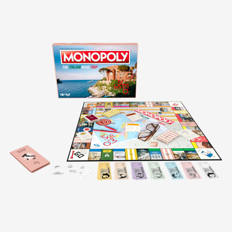 Monopoly ISSIMO Board Game Collectible Edition. Italian Road Trip Players Roll the Dice Bel Paese Maserati Levante, Treasures, Food, Traditions, Artisans. Go deeper The Italian Road Trip Map, Designers Fichissimo Hotel Souvenir 126 euros price Game Board