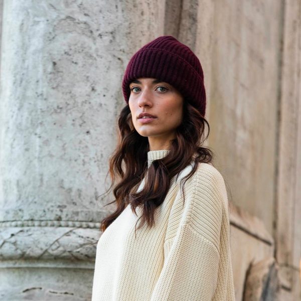 Issimo cashmere hat, red fisherman accessories